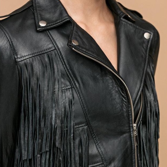 WATERFALL LEATHER JACKET - black - Picture 3 of 3